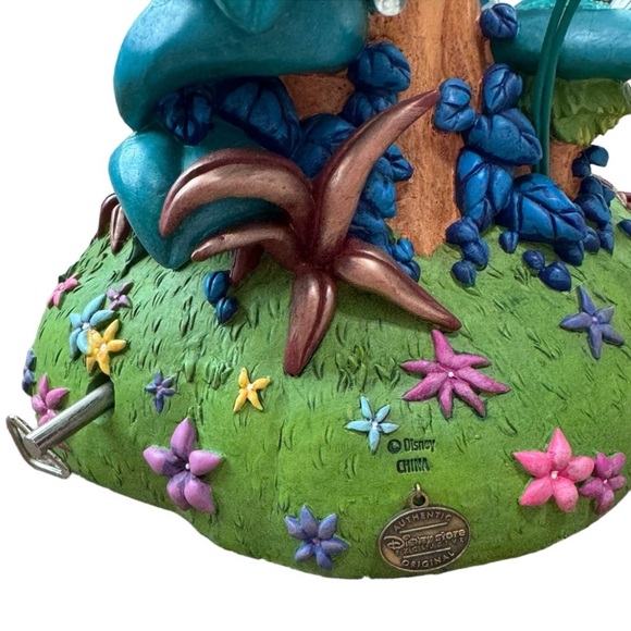 Disney Snow Globe Tinkerbell Flowers Fireflies Tree Wind Up Musical Figurine - Picture 3 of 7